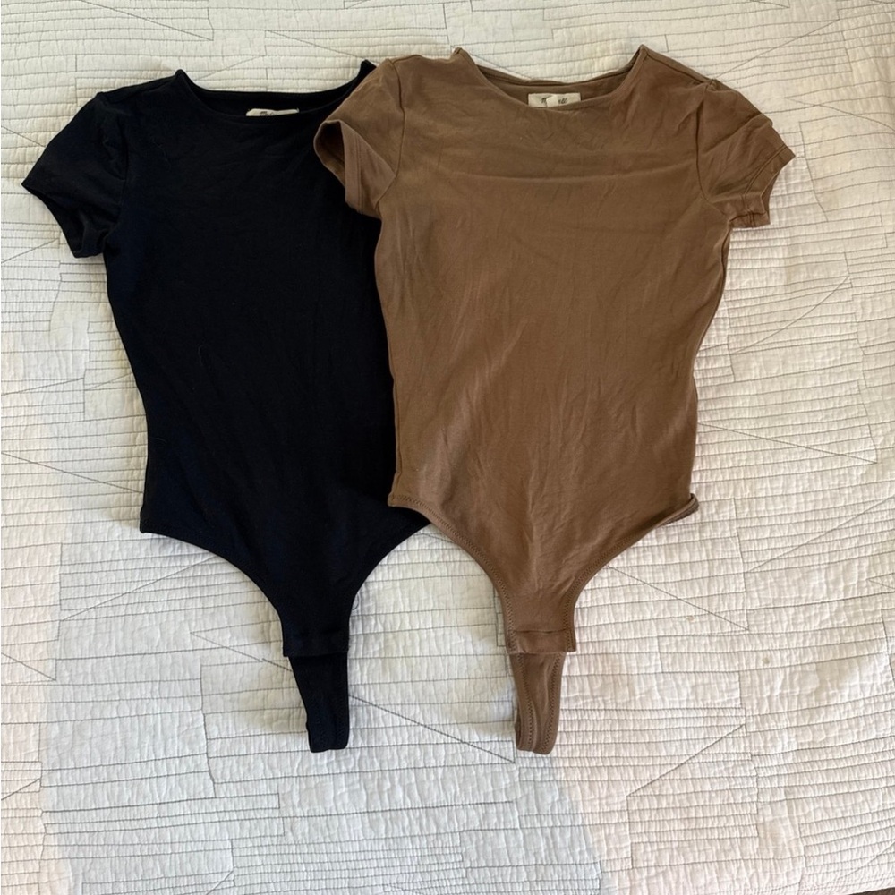 Madewell Black and Brown bodysuits, NWOT, size XS